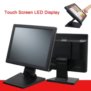 15'' Touch Screen LCD Display USB VGA POS Monitor High Res Restaurant for Bar US - Picture 1 of 12