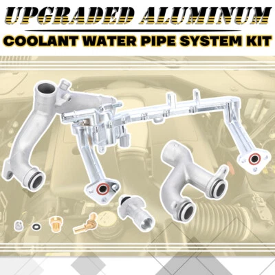 Upgraded Coolant Water Pump Pipe System Kit For Jaguar XF XJ Land Rover LR4 3.0L - Image 1 of 4
