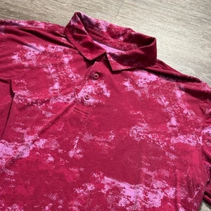 Fabletics Poloshirt Herren XL Rot Camouflage Golf Athleisure Stretch Performance Freizeit - Bild 1 von 7