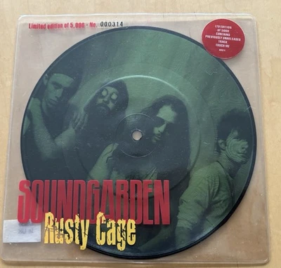 SOUNDGARDEN RUSTY CAGE LIMITED NUMBERED 314/5000 PICTURE DISC UK IMPORT NM LOW # - Image 1 of 2