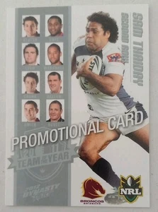 2012 Select Dynasty NRL Sam Thaiday Brisbane Broncos Promotional Card - Picture 1 of 1