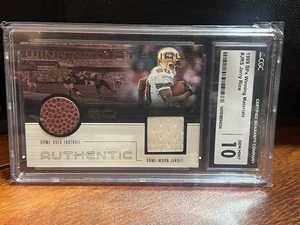 1999 SPx Winning Materials Jerry Rice #JRS CGC 10 Gem Mint Game Used Jersey Ball - Bild 1 von 2