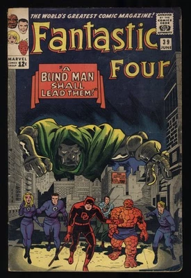 Fantastic Four #39 VG+ 4.5 Doctor Doom Appearance! Daredevil Marvel 1965 - Image 1 of 2