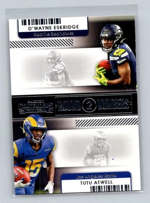 2021 Panini Contenders #RN-DES D'Wayne Eskridge / Tutu Atwell Round Numbers - Image 1 of 2