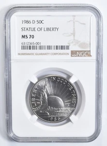 MS70 1986-D Statue of Liberty Commemorative Half Dollar NGC *2965 - Picture 1 of 5