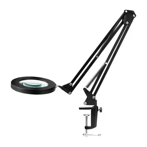 Lupa Profesional Negra con Luz LED Lámpara de Mesa GLOW 308 - Imagen 1 de 3