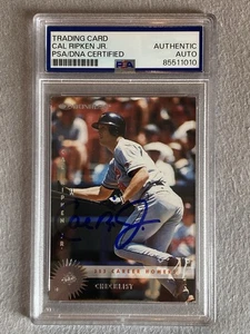 BALTIMORE ORIOLES CAL RIPKEN JR. AUTOGRAPH 1997 DONRUSS CHECKLIST #271- PSA SLAB - Picture 1 of 2