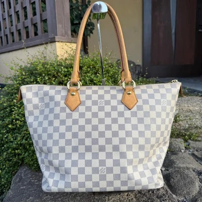 Louis Vuitton Saleya MM Tote Bag Azur Canvas N51185 LV Authentic - Image 1 of 4