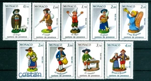 1984 Weihnachten, Krippe/Provence: Hirte, blinder Mann, Spinner, Engel, Monaco, 1653MNH - Bild 1 von 1