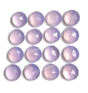 Lavender Quartz 10mm Round Shape 10 Pieces Lot Rose Cut For Jewelry Making - Picture 1 of 5