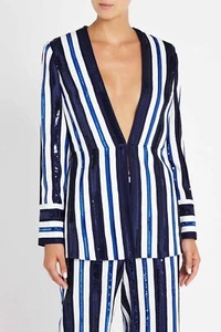 Sass & Bide Jet Set Blazer + Trouser Set $1050 Size Au 6 Fits XS-8 NWT Sequins - Picture 1 of 15