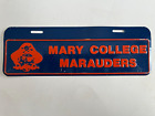 1960s Mary College Marauders North Dakota License Plate Topper All Original