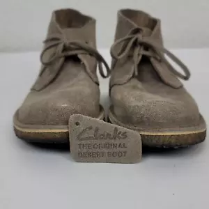 Clarks Originals Desert Boot Gray Suede Size 6.5 Womens Preowned - Picture 1 of 12