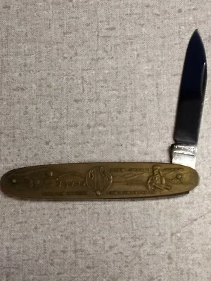 CUCHILLO DE LATÓN PARKER 1982 FERIA MUNDIAL ACERO QUIRÚRGICO Knoxville Tennessee de colección Foto 1 de 4