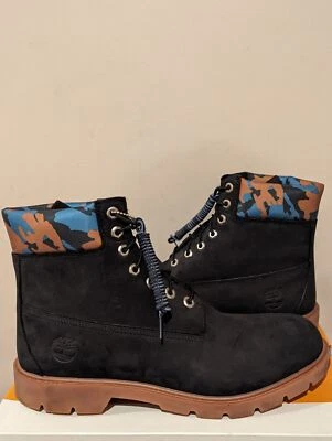 TIMBERLAND 男式经典 6 英寸防水靴黑色 NUBUCK A68RK 所有尺寸 — 第 1/4 张图片