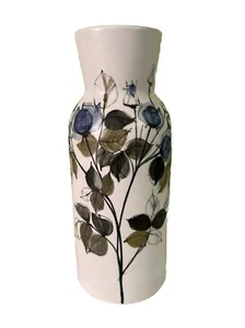 Arabia Finland Hilkka Liisa Ahola Floral Vase Ceramic MCM Signed HLA/LP, 9.25” - Picture 1 of 22