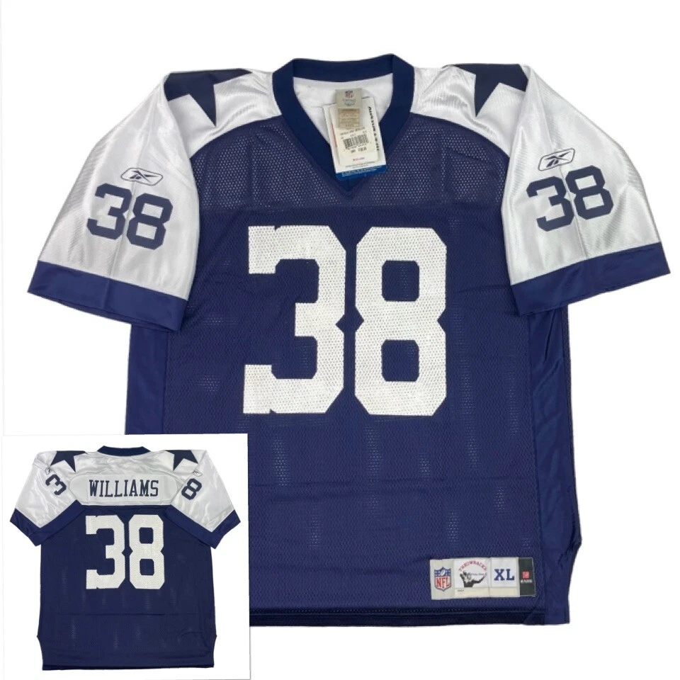 Dallas Cowboys Roy Williams Throwback Jersey #38 Mesh Reebok XL w/Blue Collar