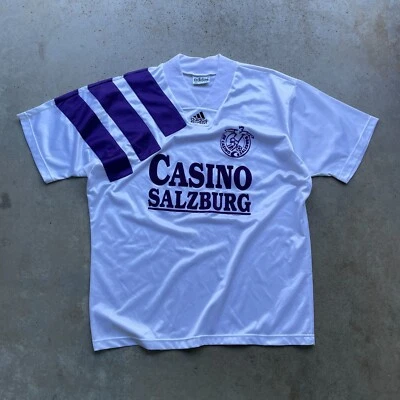 Camiseta de fútbol vintage Salzburgo 1994 fútbol para hombre XL equipo Adidas Foto 1 de 4
