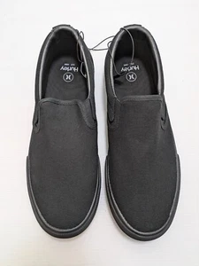 Hurley Men's Arlo Slip-On Skate Shoe - Fashion Casual Shoes for Men Black NEW! - Picture 1 of 5