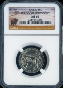 2016-S Theodore Roosevelt Quarter NGC MS66 Auction - Picture 1 of 2
