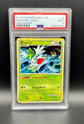 Pokemon PSA 9 MINT Shaymin 8/95 Unleashed Holofoil 2010 S#6864 - Image 1 of 2