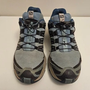 Salomon XA Comp 8 Woman's Size 8.5 Gray Aqua Blue 398586 Trail Running Shoes - Picture 1 of 7