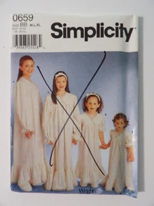 Simplicity 0659 Child & Girls Nightgown & Headband Sizes 7-16 Uncut Pattern - Picture 1 of 3