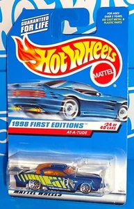Hot Wheels 1998 First Editions 34/40 #34 At-A-Tude Blue w/ WSPs - Picture 1 of 2