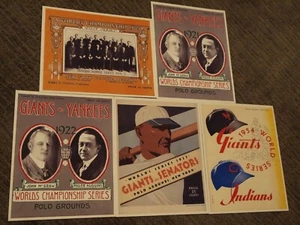 NY Giants Program Cover 8x10 Photos for first 5 World Series Wins: 1905-1954 - Picture 1 of 6