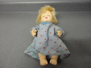 Vintage Horsman Doll Inc Babydoll 8-13 1977 Sleepy Eyes Blue Polka Dot Dress - Picture 1 of 8