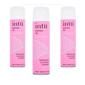 Shaving Gel Sensitive Skin Aloe Vera Refreshing Comfort Intu Style 3x 200ml - Picture 1 of 5