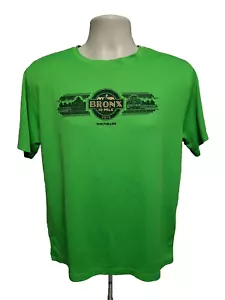 2015 NYRR New York Road Runners Bronx 10 Mile Run Mens Medium Green Jersey - Picture 1 of 11