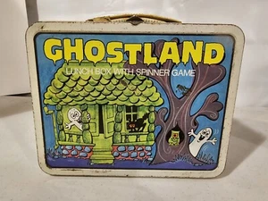 Ghostland Spinner Game Metal Lunch Box Vintage Art Nice Lunchbox 1977 - Picture 1 of 9