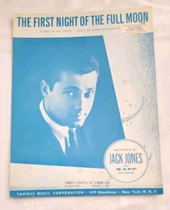 THE FIRST NIGHT OF THE FULL MOON Sheet Music 1965 Jack Jones Piano Guitar - Picture 1 of 6