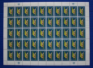United Nations (NY 278) 1976 World Food Council sheet - Imagen 1 de 2