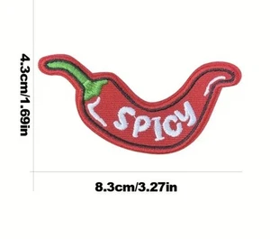 Red Hot Spicy Chili Peppers Embroidered Iron-On - Picture 1 of 2
