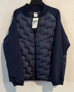 Nike Golf Warm Lightweight FullZip Jacket Men's XL Elastic Waistband Cuffs Blue - Picture 1 of 4