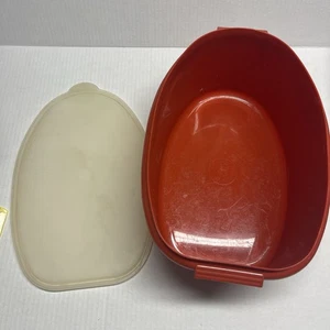 Tupperware Flavor Saver Red Container #487-1 Turkey Ham Chicken Roast - Picture 1 of 17