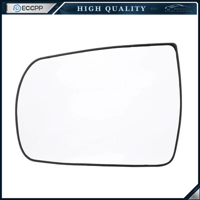 Mirror Glass Heated w/ Plate Driver Side Fits 2011-2015 Kia Sorento Chrome Flat - Image 1 of 3