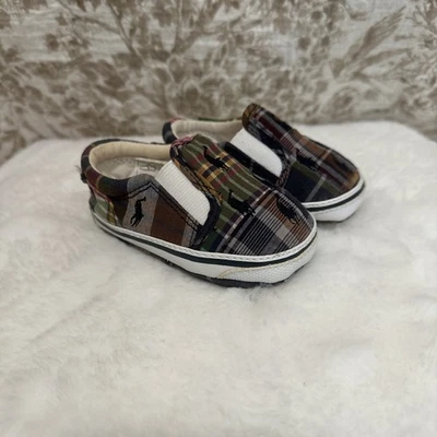 Tênis infantil xadrez Ralph Lauren (tamanho: 3) - Imagem 1 de 4