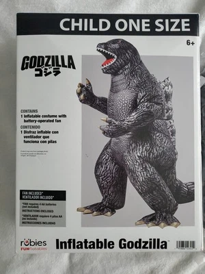 Godzilla Inflatable Halloween Costume Children Kids Youth One Size by Rubies Boy - Image 1 of 4