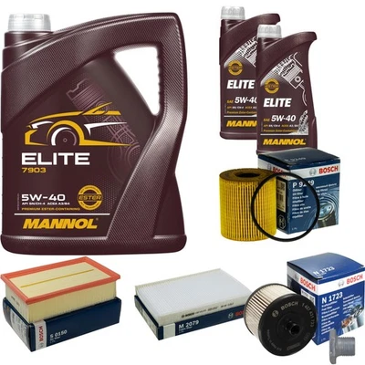 BOSCH Inspektionspaket 7L MANNOL ELITE 5W-40 für Peugeot Citroën 307 Break 2.0 - Bild 1 von 4