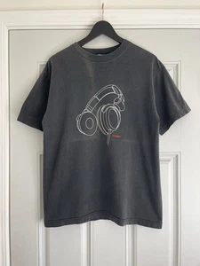 Camisa vintage Stussy para hombre L grande azul envejecido auriculares de estudio - Imagen 1 de 7