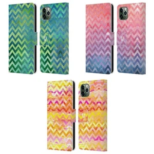HEAD CASE ZIGZAG AQUARELLE ÉTUI COQUE EN CUIR POUR APPLE iPHONE TÉLÉPHONES - Photo 1 sur 9