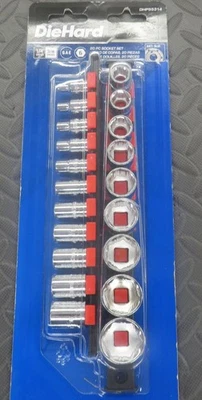 DieHard 20-Piece 1/4" and 3/8" Drive Anti-Slip Socket Set, SAE, - DHP55314 - Image 1 of 4