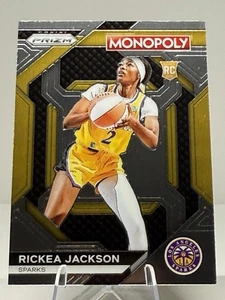 2024 Prizm Monopoly WNBA Rickea Jackson #WNBA25 RC - Inserto carta Sparks Rookie - Foto 1 di 2