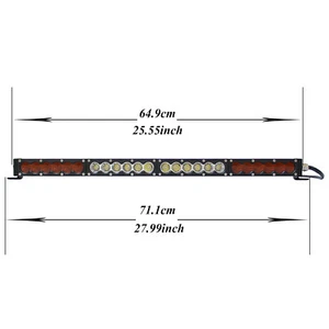 25 Inch 120W LED Work Light Bar Amber White Combo Offroad Boat SUV Car Truck 4X4 - Picture 1 of 11