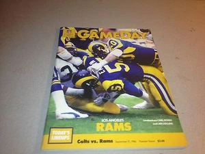 September 21 1986 Indianapolis Colts vs LA Rams NFL Football Game Program - Picture 1 of 3