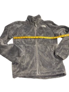 The North Face Osolita Jacket Girls L 14/16 Gray Fleece Full Zip Sweater Outdoor - Picture 1 of 12