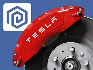 Tesla Brake Caliper Decals Sticker Logos (set of 6) Model 3 S X Y - Picture 1 of 14